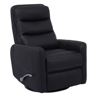 Hercules Black Swivel Glider Recliner with Articulating Headrest
