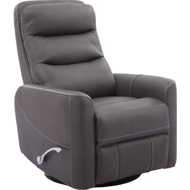 Hercules Haze Swivel Glider Recliner with Articulating Headrest