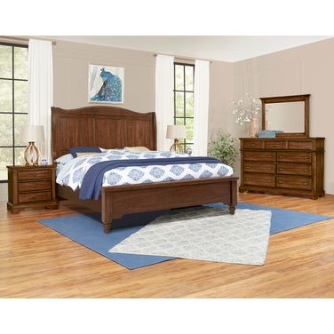 Heritage Sleigh Bedroom Set In Amish Cherry