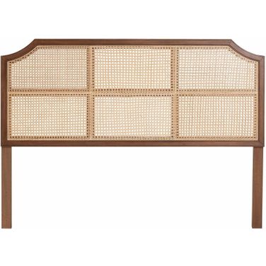 Hermine Queen Headboard In Walnut Brown and Natural