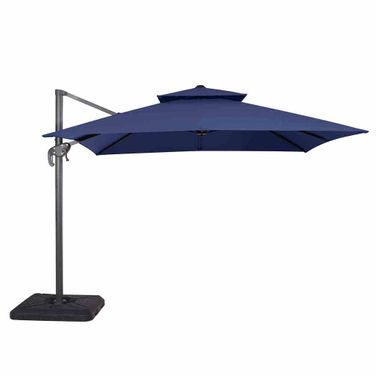 Hero 10 Foot Square Umbrella In Double Top In Blue