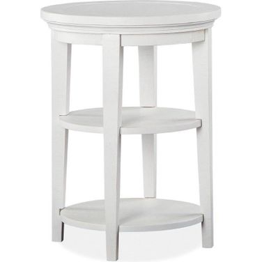 Heron Cove Chalk White Round Accent Table