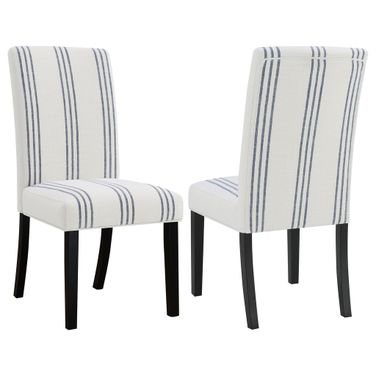 Herran Upholstered Dining Side Chair Set of 2 In Beige