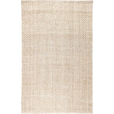 Herringbone 5x8 Rug In Ivory