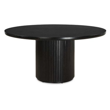 Hersch Round Dining Table In Black