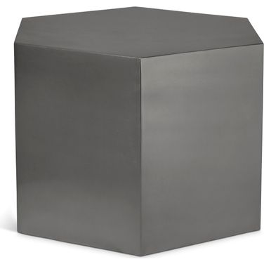 Hexagon Coffee Table In Brushed Chrome/Brushed Chrome