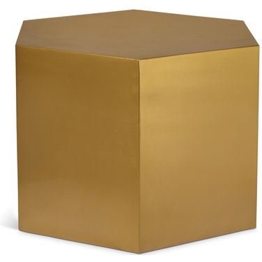 Hexagon Coffee Table In Brushed Gold