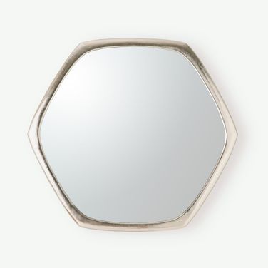Hexagon Mirror In Nickel