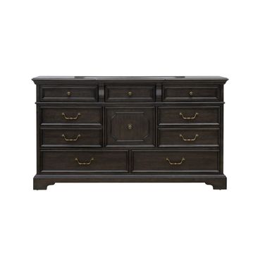 Hickory Creek 10 Drawer Dresser In Brown Velvet