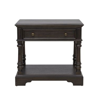 Hickory Creek Bachelor's Chest with Storage Drawer In Brown Velvet