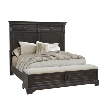 Hickory Creek California King Storage Bed In Brown Velvet