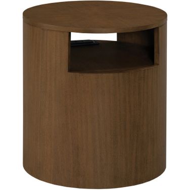 Hidden Treasures Kin Round End Table In Coffee