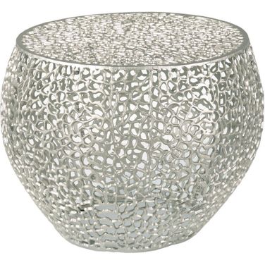 Hidden Treasures Nickel Accent Table