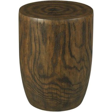 Hidden Treasures Oak Grain Drum End Table
