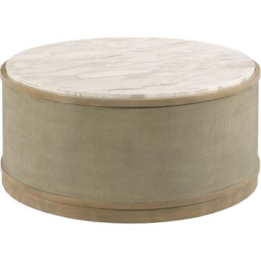 Hidden Treasures Round Coffee Table In Light Stain
