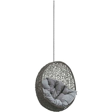 Hide Gray Outdoor Patio Swing Chair Without Stand EEI-2654-GRY-GRY