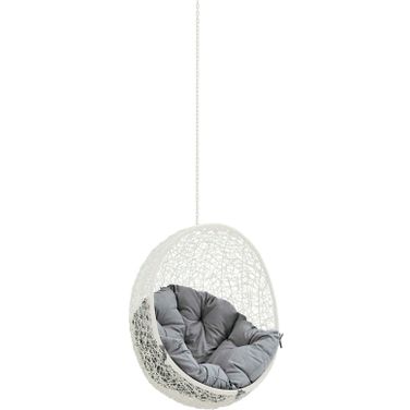 Hide White and Gray Outdoor Patio Swing Chair Without Stand