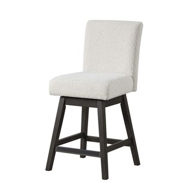 High Line Swivel Counter Chair Set of 2 In White