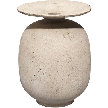 Highland Decorative Ceramic Vase In Cream