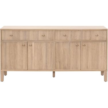 Bronze Bay Highland Media Sideboard In Natural Oak