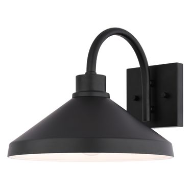 Highland Park 11.25 Inch Outdoor Wall Light In White and Matte Black