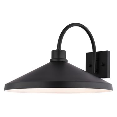 Highland Park 17 Inch Outdoor Wall Light In White and Matte Black