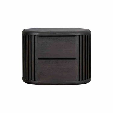 Hildesheim 2 Drawer Nightstand with USB A-C In Black