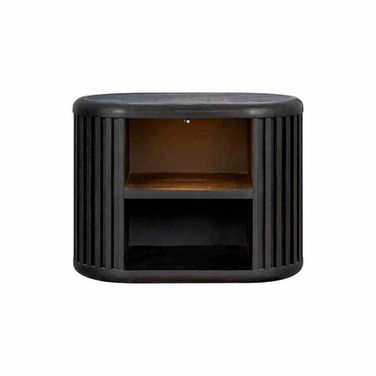 Hildesheim Nightstand with Nightlight and USB A-C In Black