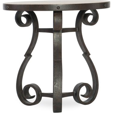 Hill Country Luckenbach Metal and Stone End Table