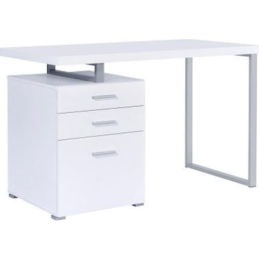 Brennan 3-drawer Office Desk White