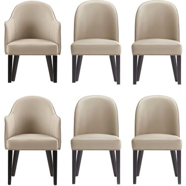 Hillman 6-Piece Dining Chair and Arm Chair In Sand