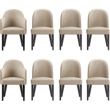 Hillman 8-Piece Dining Chair and Arm Chair In Sand