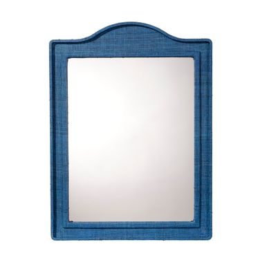 Hilltop Raffia Arch Wall Mirror In Indigo