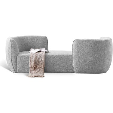 Hilton Fabric Chaise In Grey