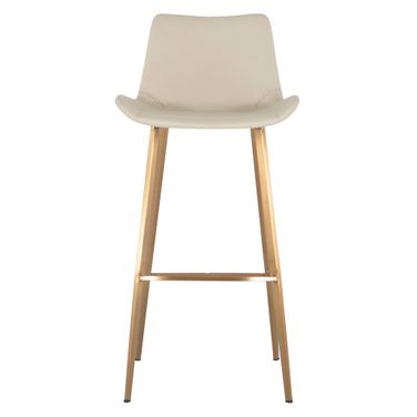 Hines Bar Stool In Ivory and White