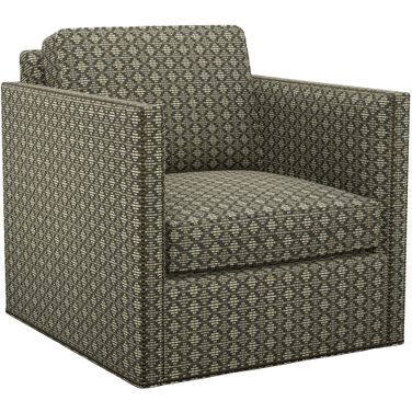 Featured Upholstery Hinsdale Swivel Chair In Gray