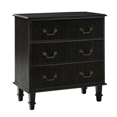 Hippe 3-Drawer Nightstand In Charcoal