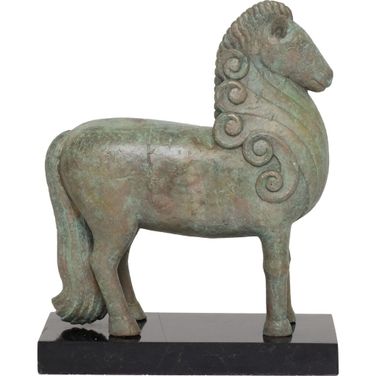 Historic Horse In Brass and Waxstone