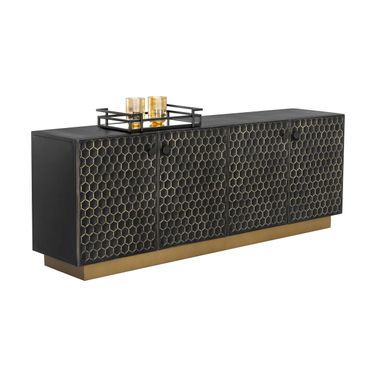 Hive Large Sideboard In Brass and Black