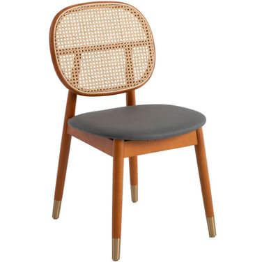 Holbeck Wicker Dining Chair In Grey