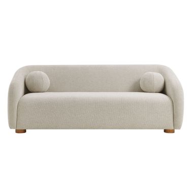 Holland 85 Inch Chenille Fabric Sofa In Dove Gray
