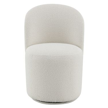 Hollis Side Chair with Swivel Set of 2 In Beige Boucle