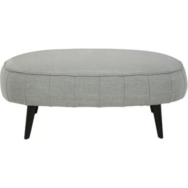 Hollyann Oversized Accent Ottoman In Gray