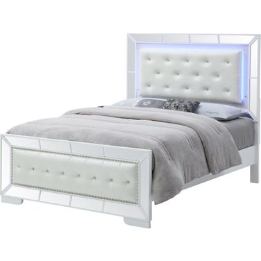 Hollywood Hills Panel Full Bed In Champagne