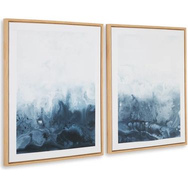 Holport Blue And White Wall Art Set Of 2