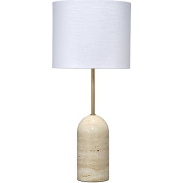 Holt Travertine Table Lamp in Brown