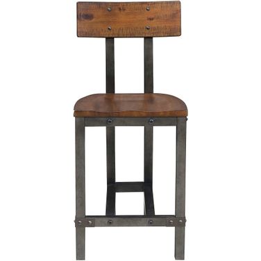 Holverson Brown Milk Crate Counter Height Chair Set of 2