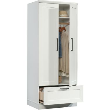 Homeplus Storage Cabinet Wardrobe In Soft White