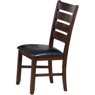 Homeroots 2 Piece Black and Cherry Side Chair