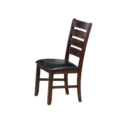 Homeroots 2Pc Black And Espresso Side Chair 286030